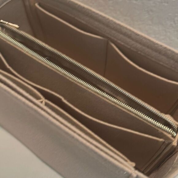 Omystyle Tote Bag Insert Beige Travel Organizer Kids Beach Bag Work Vacation New - Picture 4 of 12